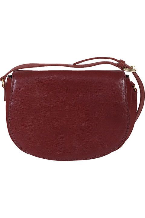 Scully Leather Full Flap Medium Handbag Red