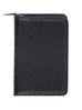 Scully Leather Zip Weekly Planner Black Ostrich