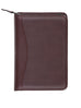 Scully Leather Soft Plonge Zip Weekly Planner Chocolate