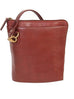 Scully Leather Handbag with Expandable Side Brown