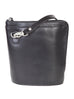 Scully Leather Handbag with Expandable Side Black