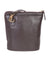 Scully Leather Handbag with Expandable Side Chocolate
