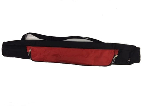 6-Pack Insulated Tube Cooler with Main Zipper & End Zipper Red