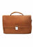 Mancini Colombian Collection Triple Compartment Briefcase Cognac