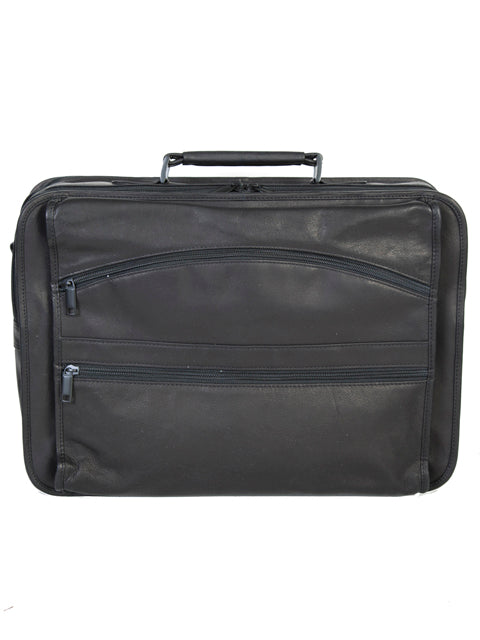 Scully Leather Soft Plonge Laptop Briefcase Black