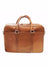 Mancini Colombian Collection Double Zippered Compartments RFID Secure Briefcase Cognac