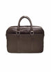 Mancini Colombian Collection Double Zippered Compartments RFID Secure Briefcase Brown