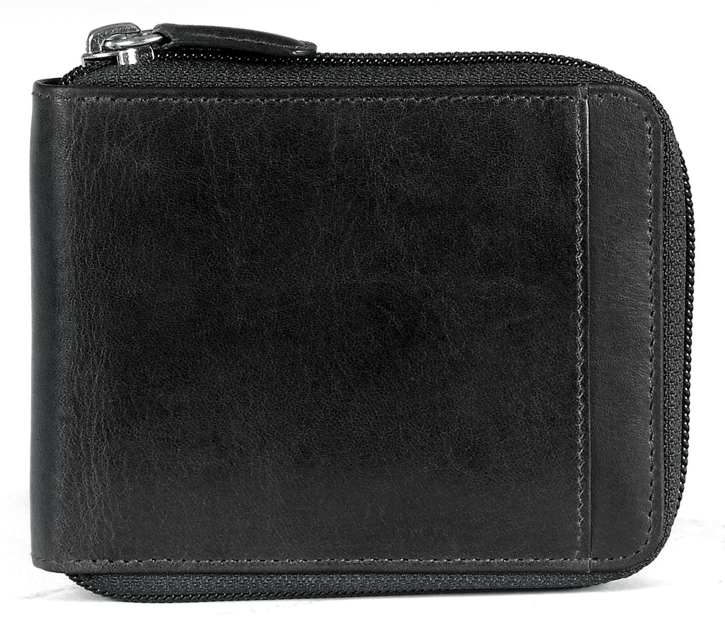 Mancini Casablanca Men’s Zippered Wallet with Removable Passcase
