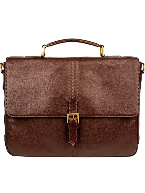 Scully Leather Ranchero Slim Workbag Chocolate