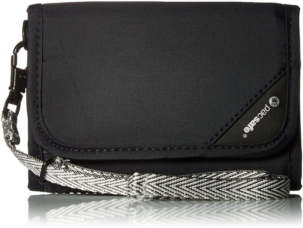 black trifold wallet