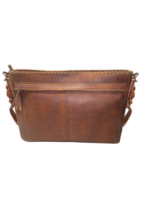 Scully Sierra Collection Leather Messenger Bag Brown