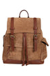 Scully Suede and Leather Trim Backpack Brown