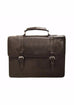 Mancini Colombian Collection Double Compartment Briefcase Brown