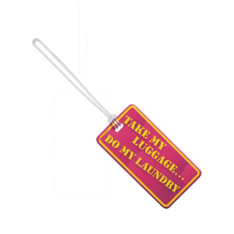 Lewis N Clark Belle Hop Luggage Tag "Take My Luggage, Do My Laundry" Pink