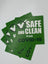 safe and clean stickers