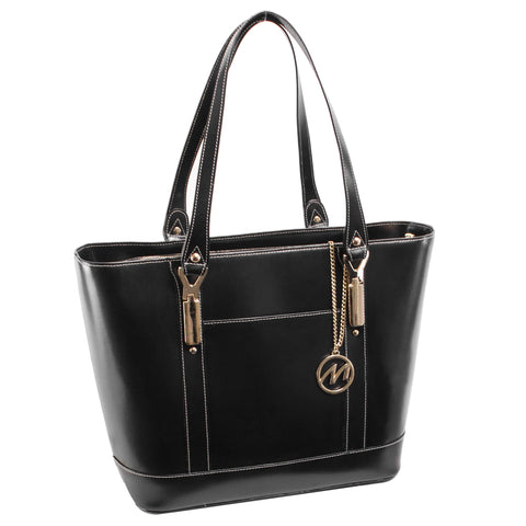 McKlein USA Arya Leather Tote with Tablet Pocket Assorted Colors
