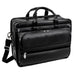 McKlein USA Elston 15.6" Leather Double Compartment Laptop Briefcase Black
