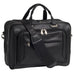 McKlein USA West Loop 15.6" Leather Expandable Double Compartment Briefcase Black
