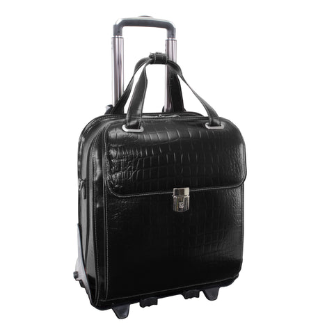 Siamod Novembre 15.6" Leather Ladies’ Vertical Detachable Wheeled Laptop Briefcase