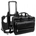 McKlein USA Franklin 15.6" Leather Detachable Wheeled Laptop Briefcase Black